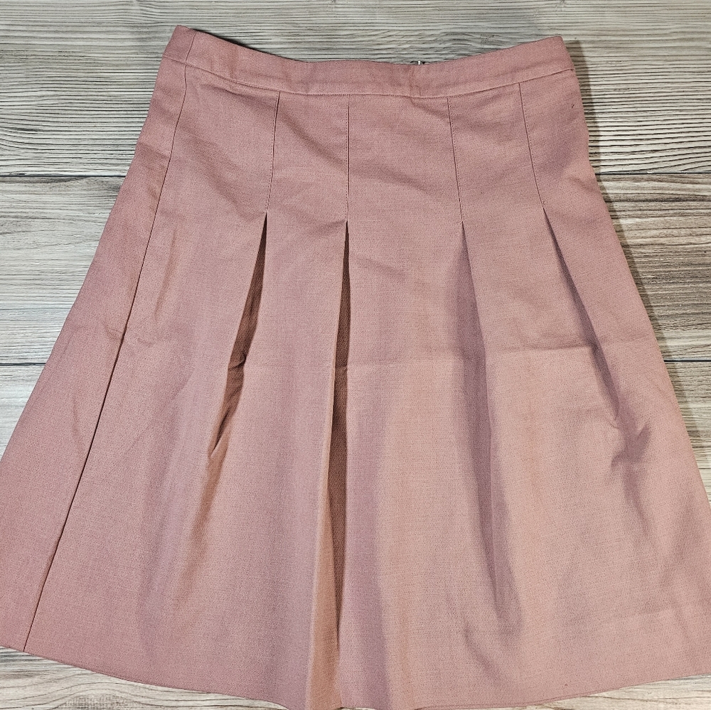 Women's Mauve pink high waisted pleated skirt